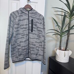 Buffalo David Bitton Gray Camo Zip-Up Jacket Men’s Size Medium
